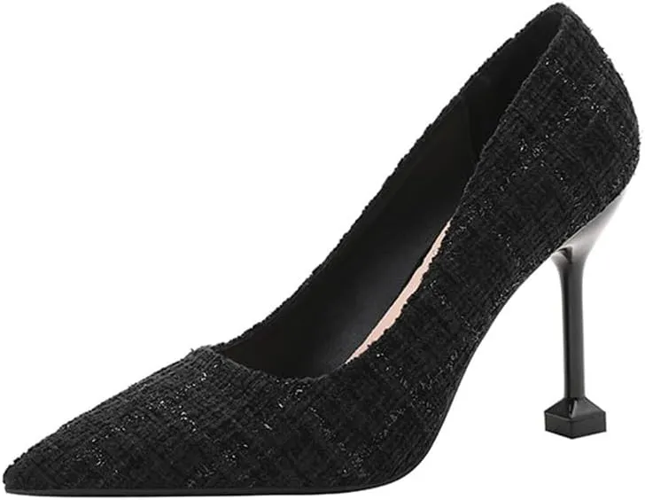 Pointed Fine Heel Mesh Bare Plate High Heels Female Commuter Female 5cm/1.97in High Heels