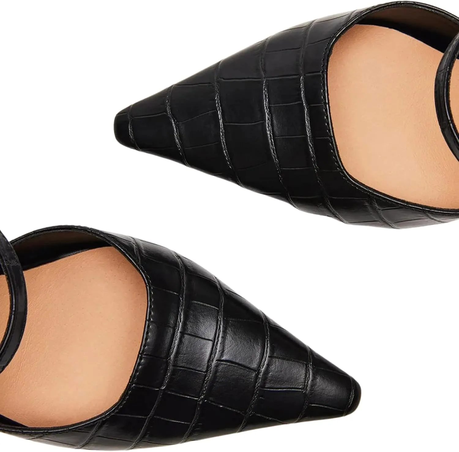 Pointy Toe Heels for Women with Stone Pattern Kitten Heel Pumps with Strap Slip on Elegant Fashionable Design Perfect for Party and Date