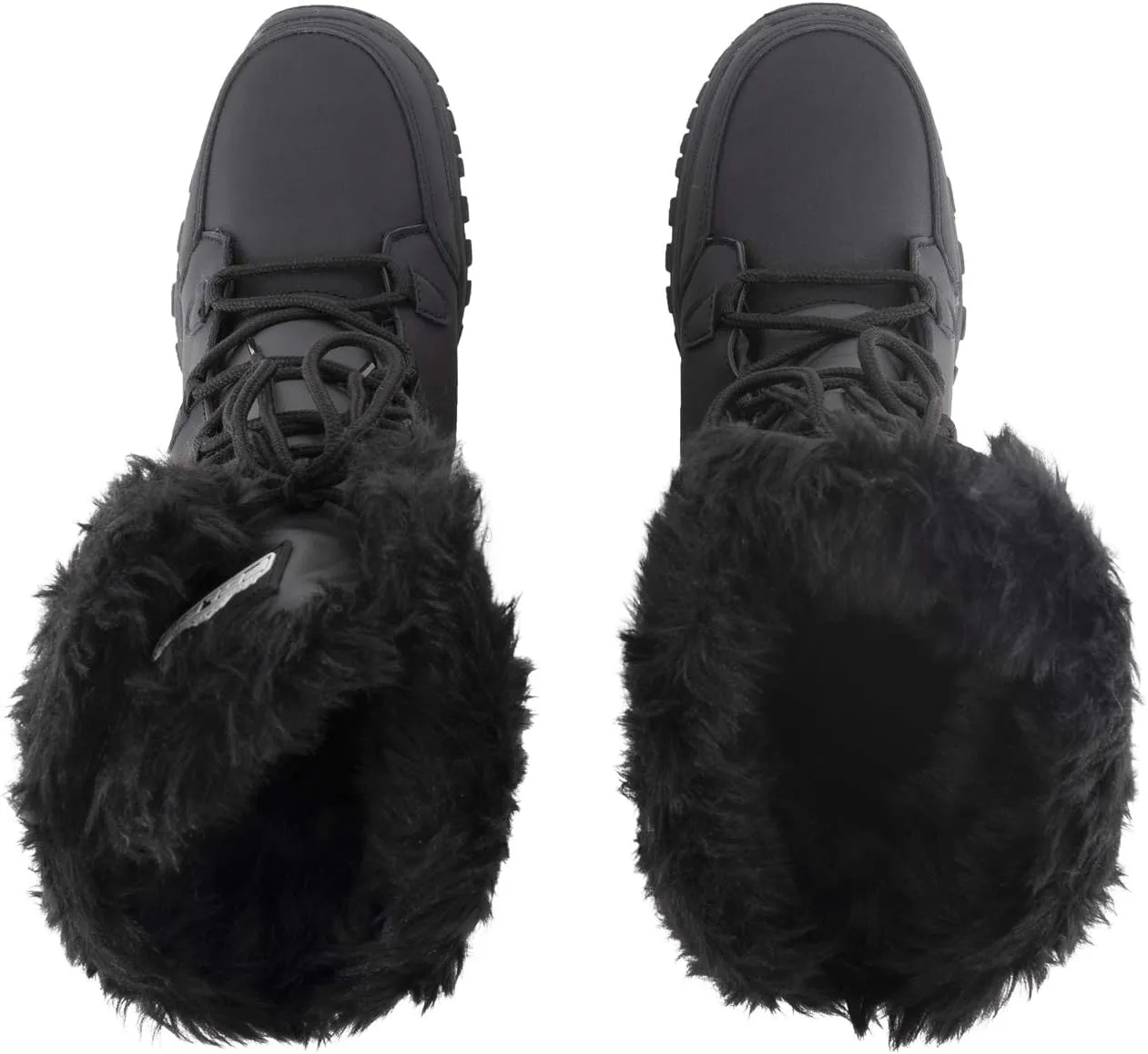 POLAR Womens Quilted Faux Fur Cuff Winter Duck Rubber Sole Durable Snow Rain Outdoor Boots