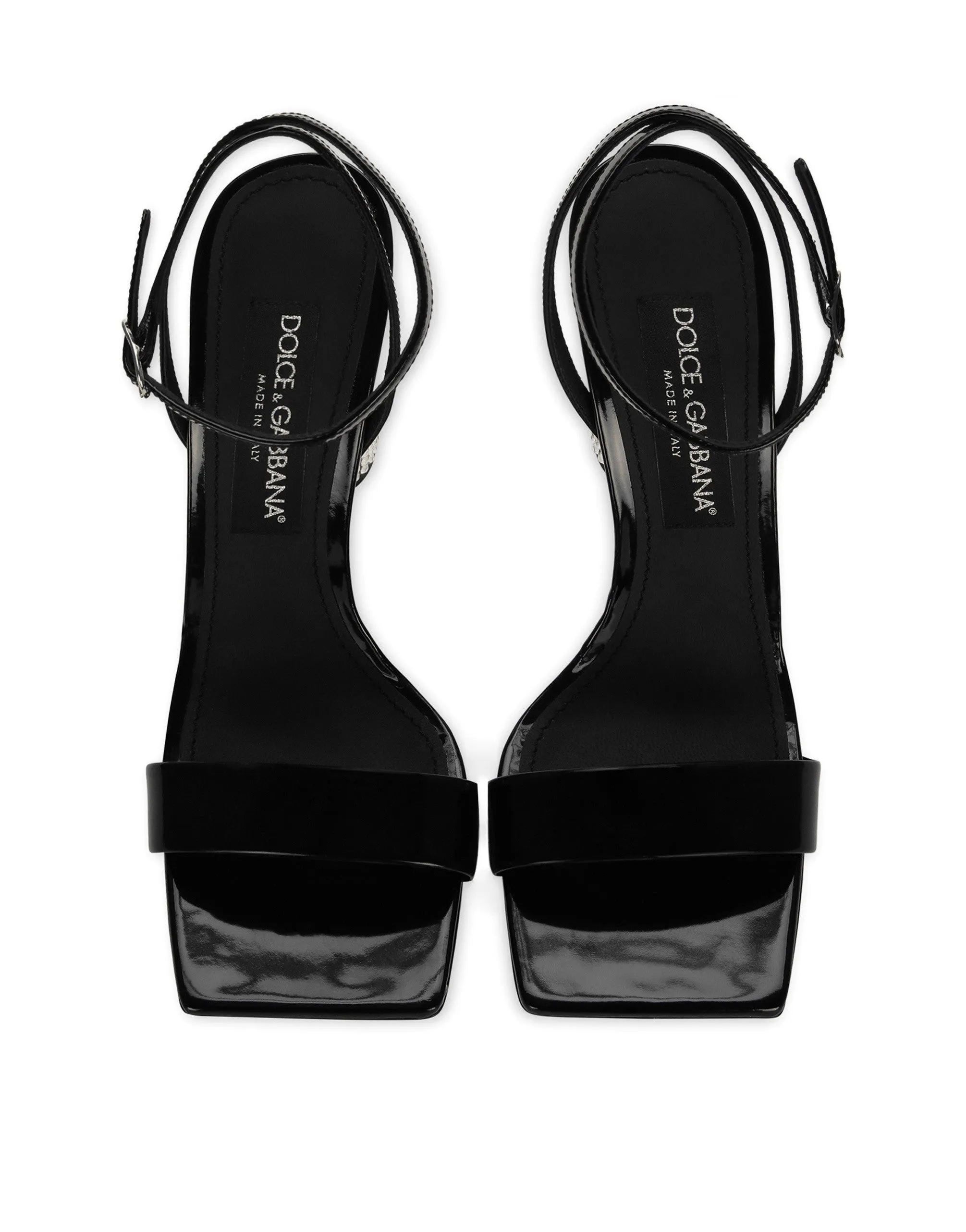 Polished calfskin sandals