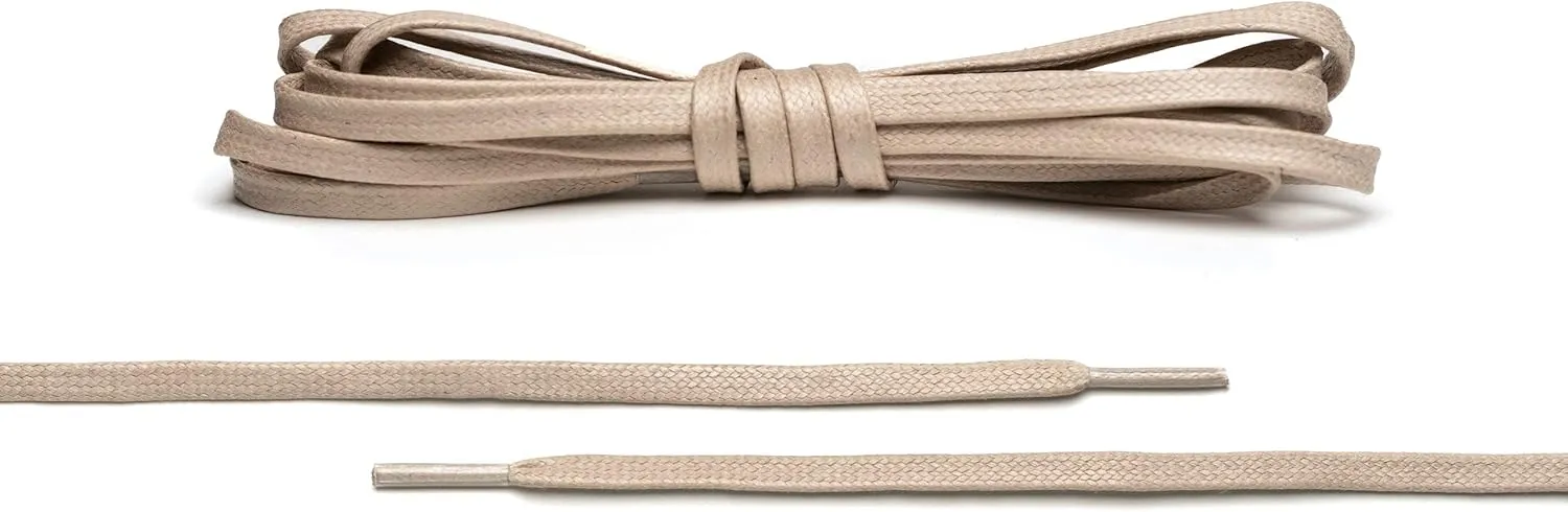 Premium Flat Waxed Cotton Boot Laces - Cobbler's Choice Shoe Laces - Durable and Beautiful!