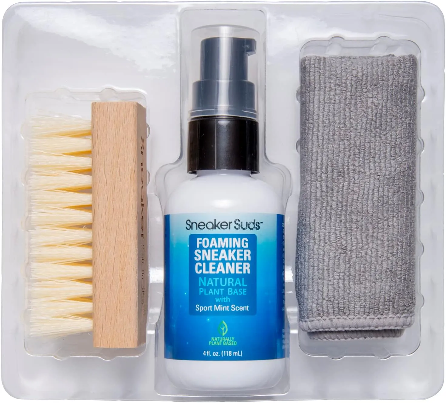 Premium Shoe Cleaning Kit, Versatile Sneaker Cleaning Kit with Foaming Sneaker Cleaner, Microfiber Cloth, and Scrub Brush, Easy to Use, Suitable for Various Kinds of Shoes