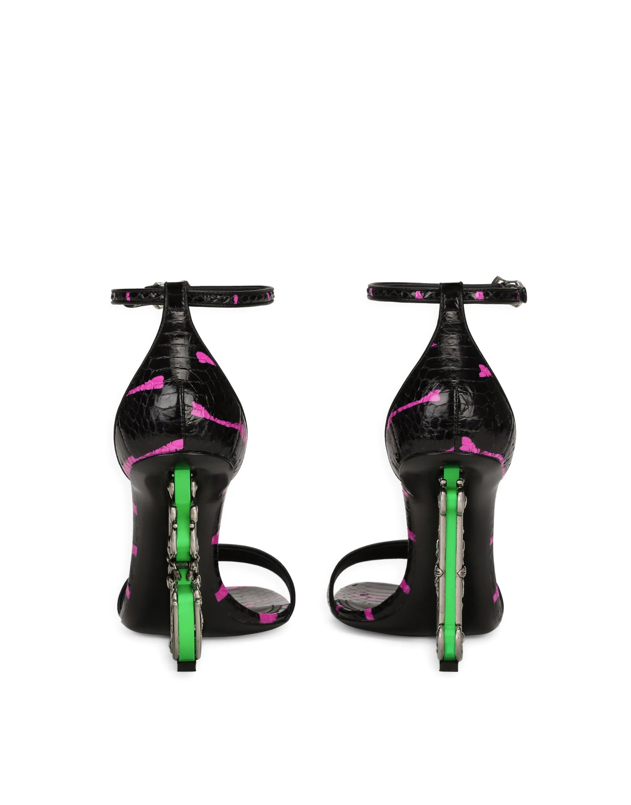 Printed elaphe baroque DG sandals