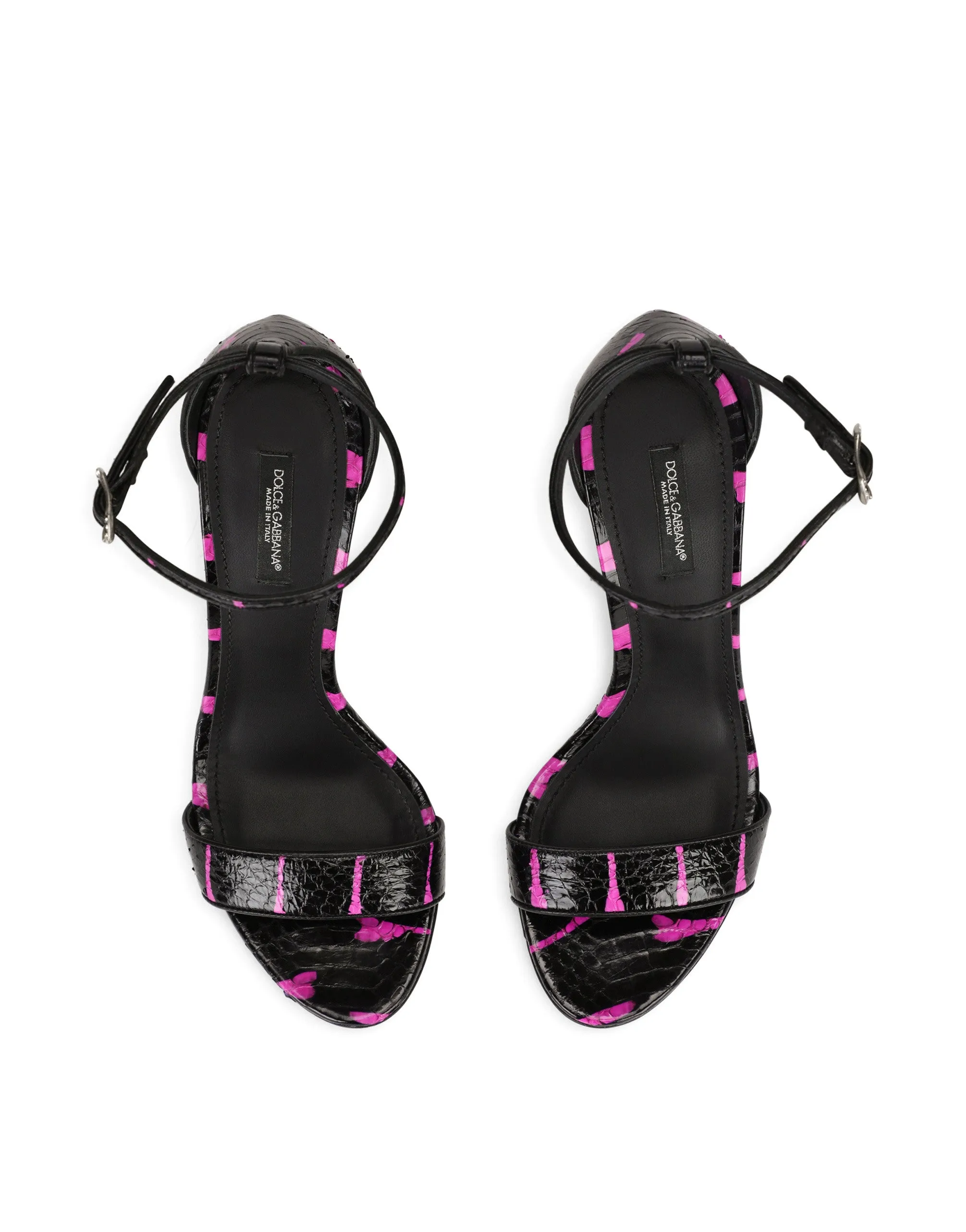 Printed elaphe baroque DG sandals