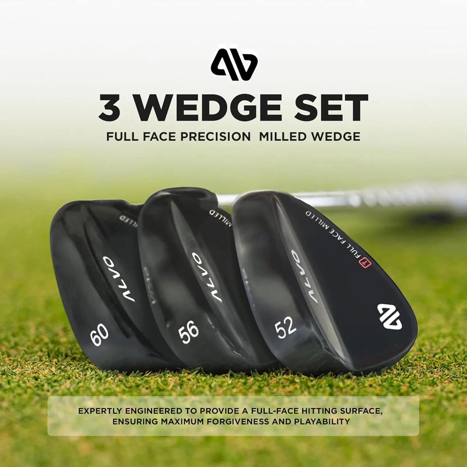 Pro Full Face Golf Wedges for Men, 52/56/60 Degree - Right Hand CNC Milled Spin Wedges with Precision, Forgiveness - Pitching Wedge, Gap Wedge, Sand Wedge, Lob Wedge, wedge set - Set/Singles