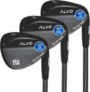 Pro Full Face Golf Wedges for Men, 52/56/60 Degree - Right Hand CNC Milled Spin Wedges with Precision, Forgiveness - Pitching Wedge, Gap Wedge, Sand Wedge, Lob Wedge, wedge set - Set/Singles