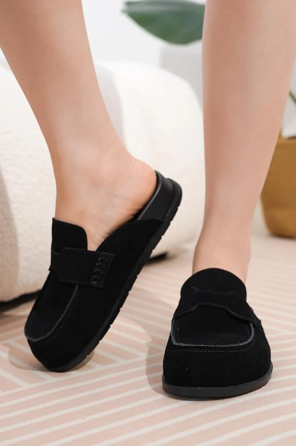 Project Cloud Genuine Suede Womens Clog - Memory Foam Arch Support Non-Slip Sole Mules & Clogs for Women Footwear - Platform Winter Shoes (Foamy)