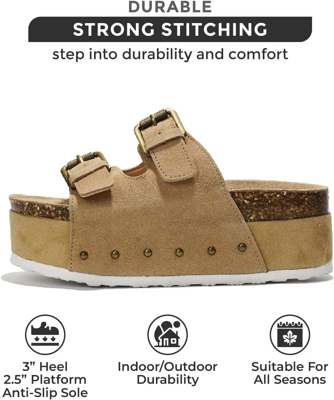Project Cloud Platform Sandals Women Footwear - Genuine Leather and Durable EVA Sole for Non-Slip and Comfortable Platform - Fashion Summer Sandals for Women 2025 (Oliy)