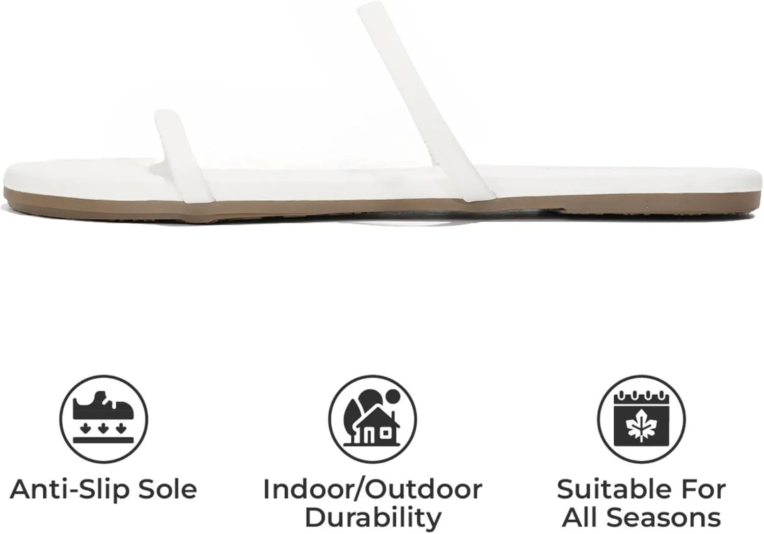 Project Cloud Sandals Women - Memory Foam Flip Flops for Women - Vegan Leather Summer Sandals - Lightweight Slip On Beach Essentials Slides (Transition)