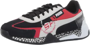 Puma Men's Scuderia Ferrari Speed Hybrid Sneaker, Black White-Rosso Corsa, 7 M US