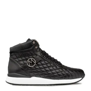 QUILTED LEATHER HIGH TOP SNEAKER