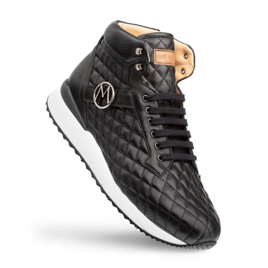 QUILTED LEATHER HIGH TOP SNEAKER