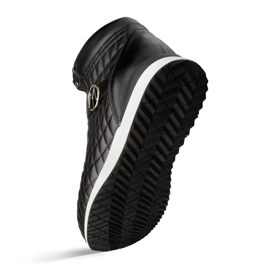 QUILTED LEATHER HIGH TOP SNEAKER