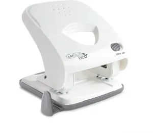 Rapesco 1526 ECO X5-40ps Less Effort 2 Hole Punch, 40 Sheet Capacity, Soft White