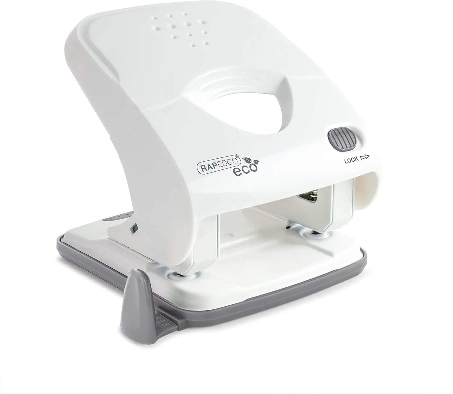 Rapesco 1526 ECO X5-40ps Less Effort 2 Hole Punch, 40 Sheet Capacity, Soft White