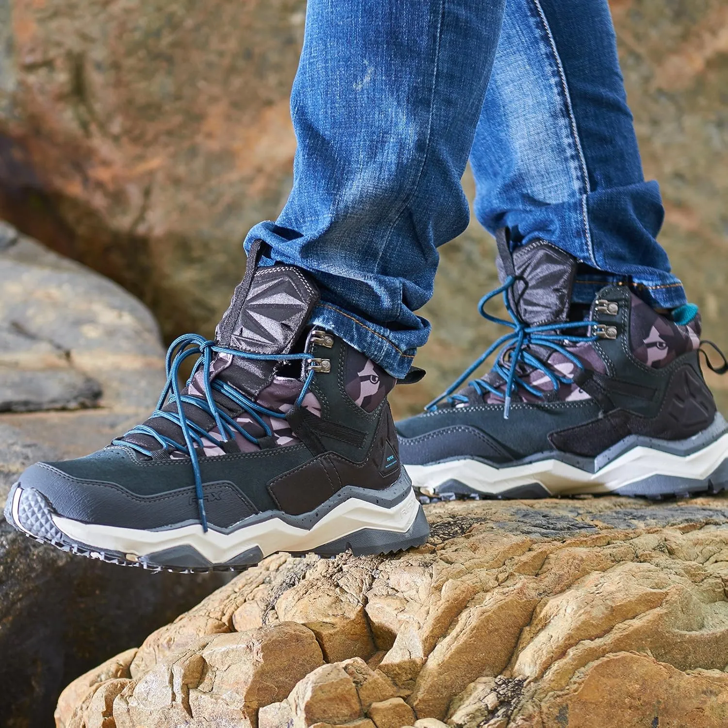 RAX Men's Wild Wolf Mid Venture Waterproof Lightweight Hiking Boots