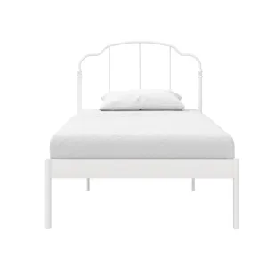 RealRooms Camie Metal Bed, Adjustable Base Height, Twin, White