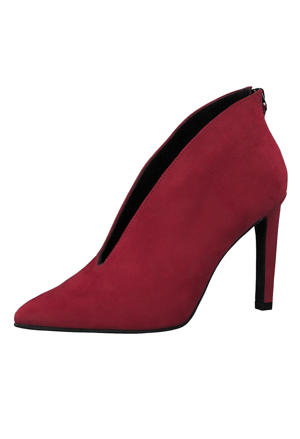 Red Microfibre Elegant High Heel Shoe