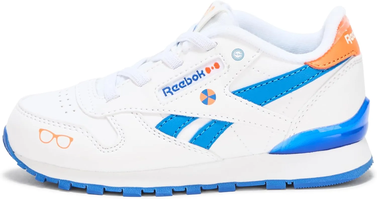 Reebok Baby-Boy's Blippi Kid's Classic Leather Step N' Flash Sneaker