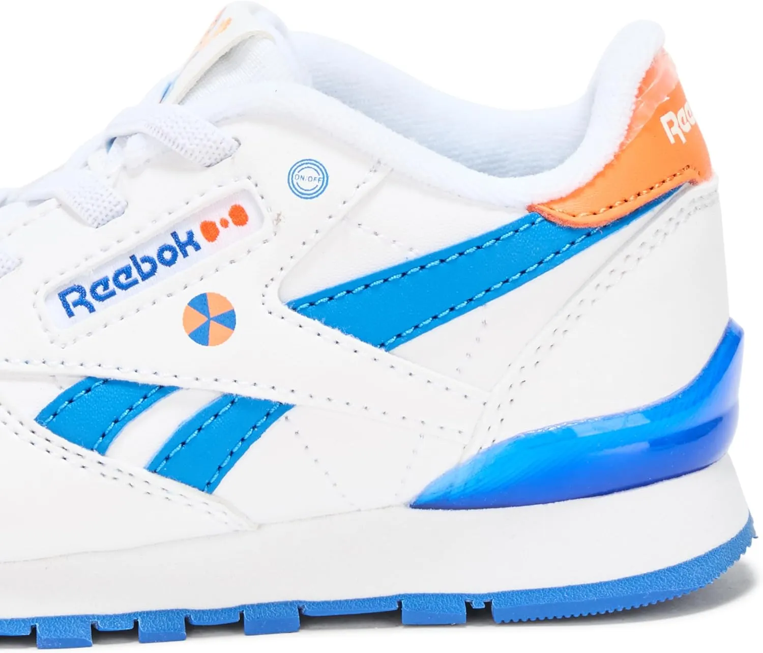 Reebok Baby-Boy's Blippi Kid's Classic Leather Step N' Flash Sneaker