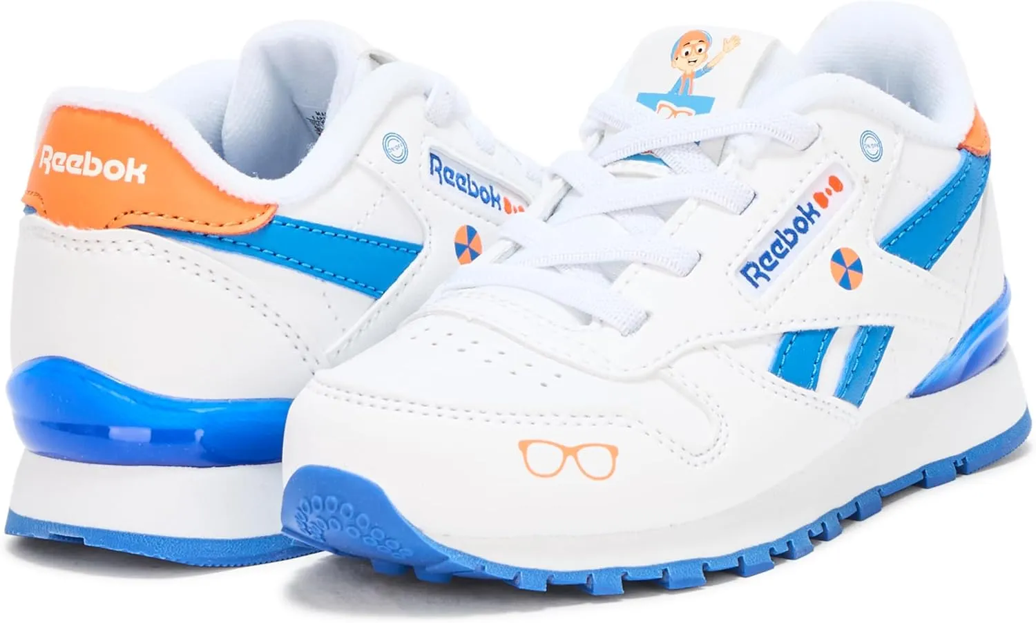 Reebok Baby-Boy's Blippi Kid's Classic Leather Step N' Flash Sneaker
