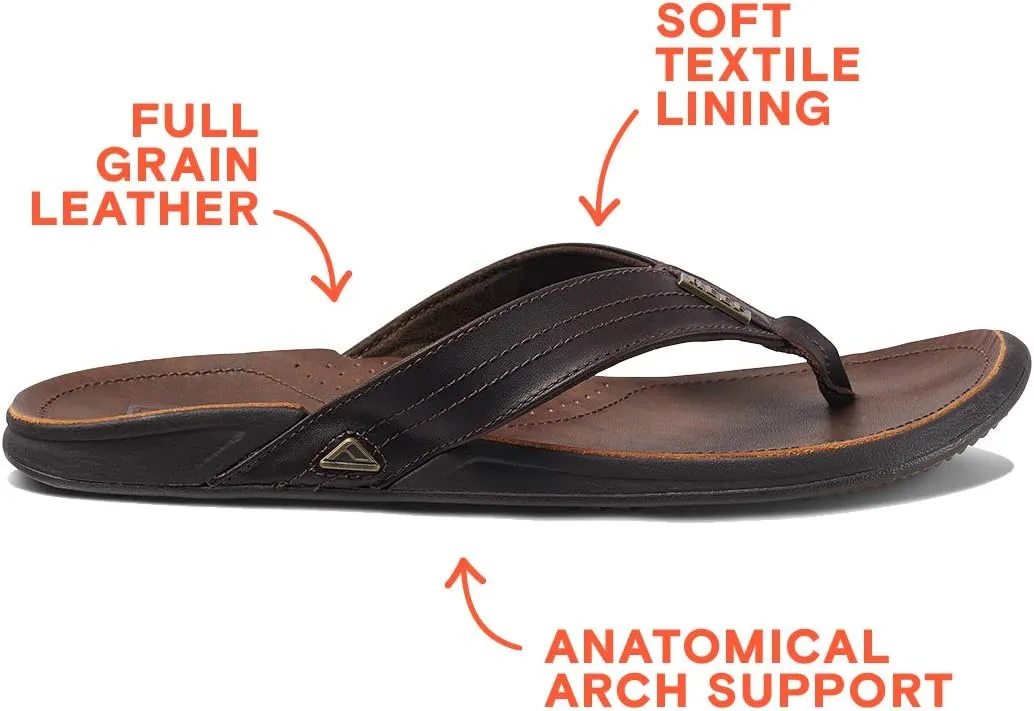 REEF J-Bay III Men's Full Grain Leather Flip Flop