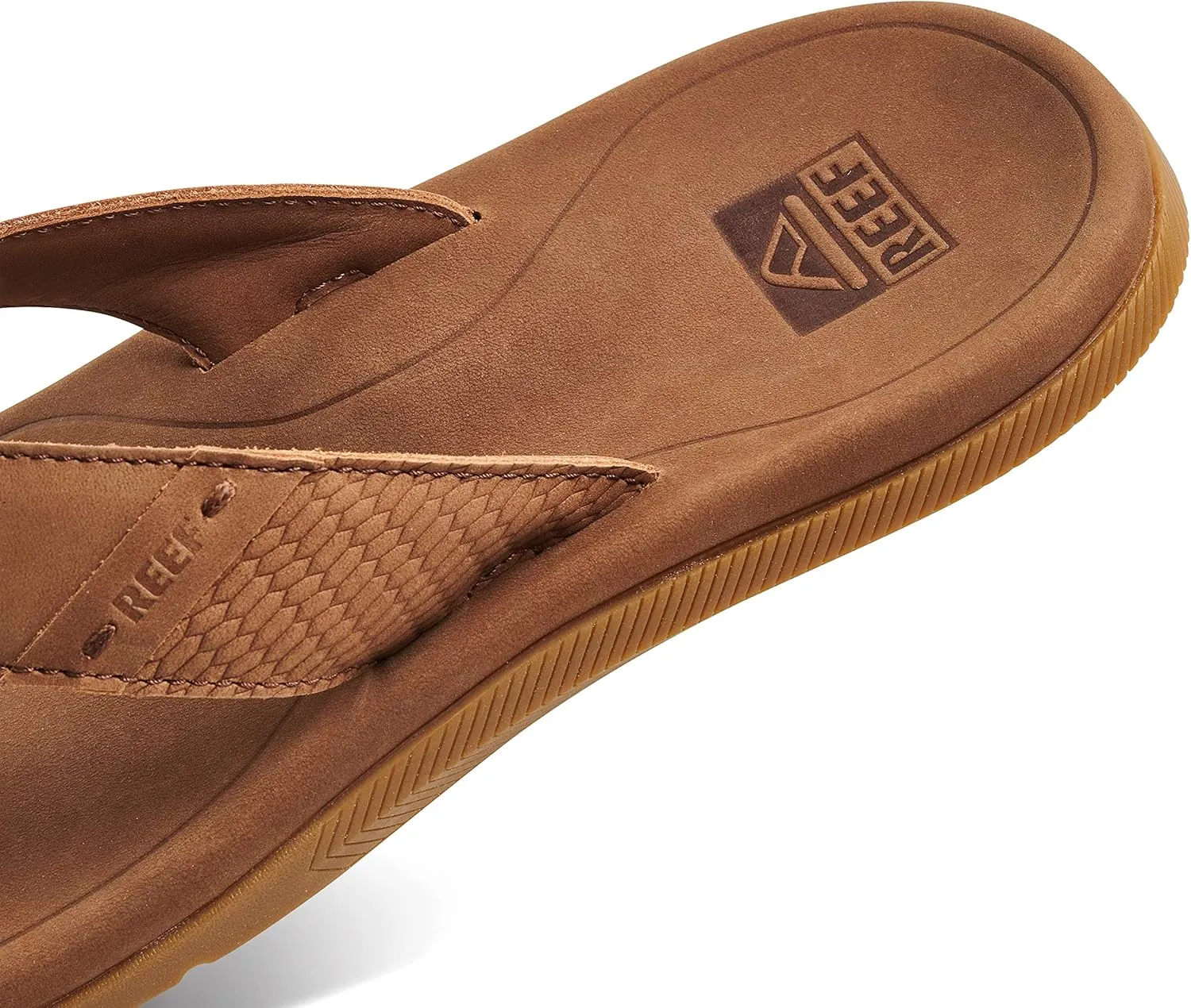 REEF Men's Leather Santa Ana Flip-Flop