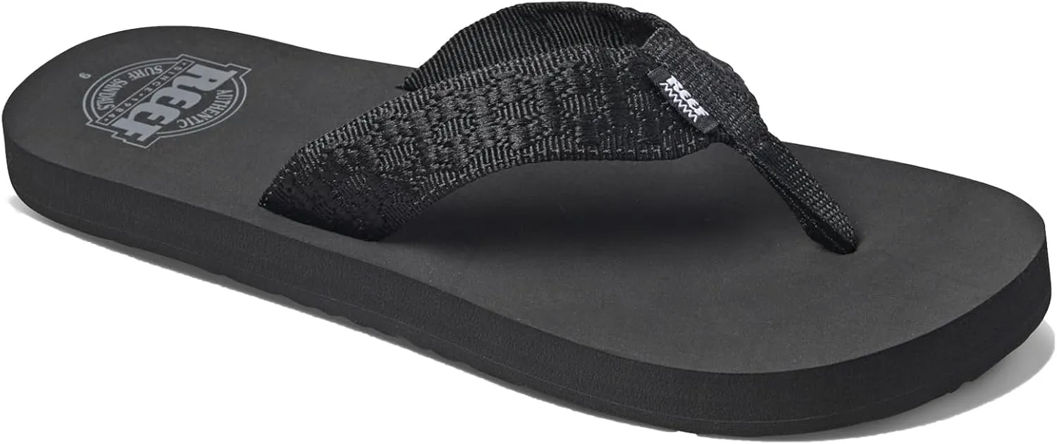 REEF Smoothy Men's Beach Flip Flop, Soft Woven Strap Made From 100% Recycled PET