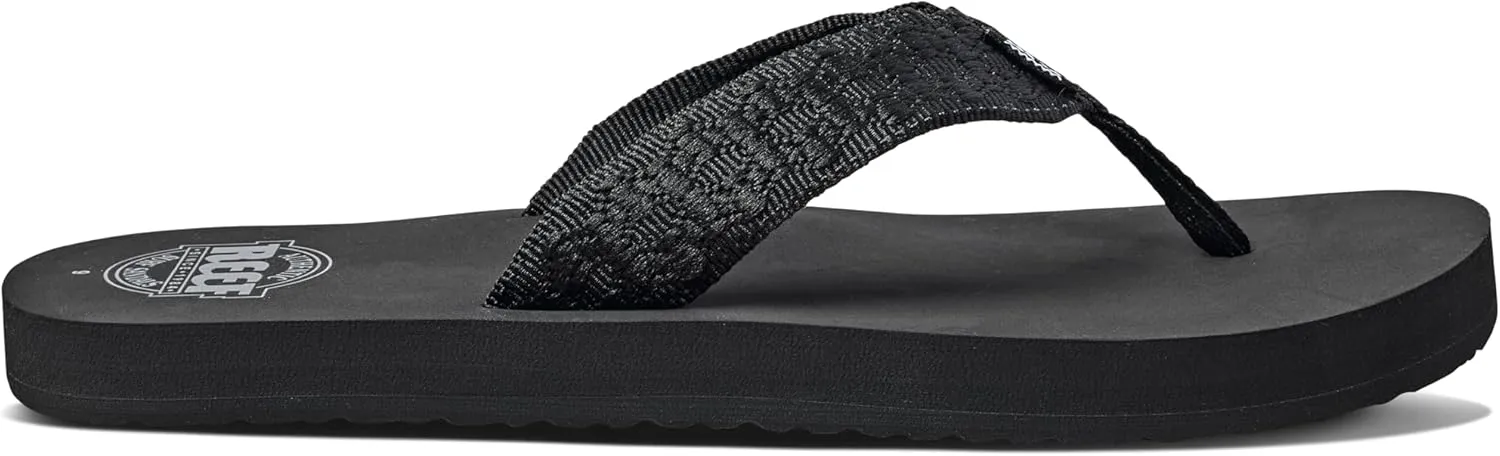 REEF Smoothy Men's Beach Flip Flop, Soft Woven Strap Made From 100% Recycled PET