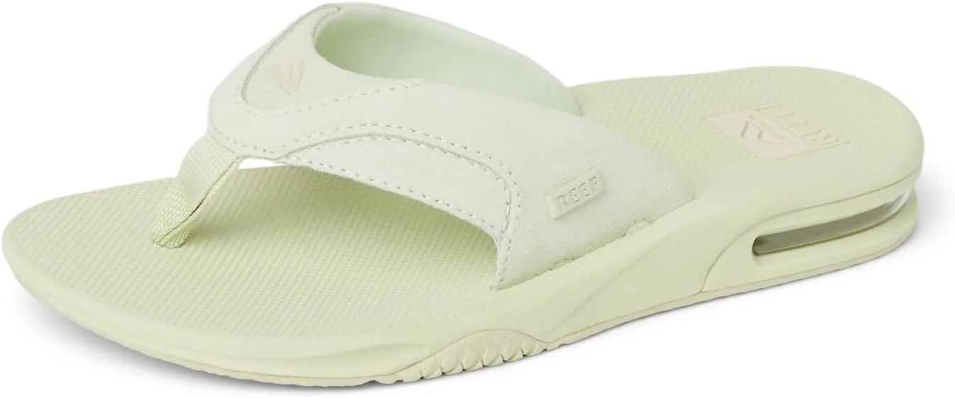 Reef Women's Fanning Flip-Flop, Aloe Wash Suede, 6
