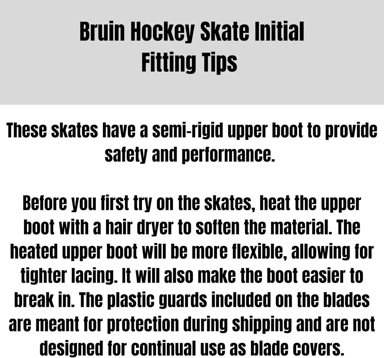 Riedell Bruin Ice Skates - Recreational Hockey Ice Skates