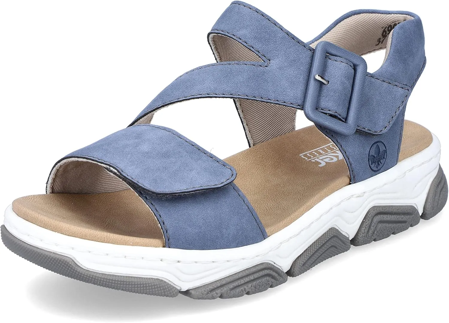 Rieker Women's Lyra Sandals Light Blue Nubuck 9.5 Medium