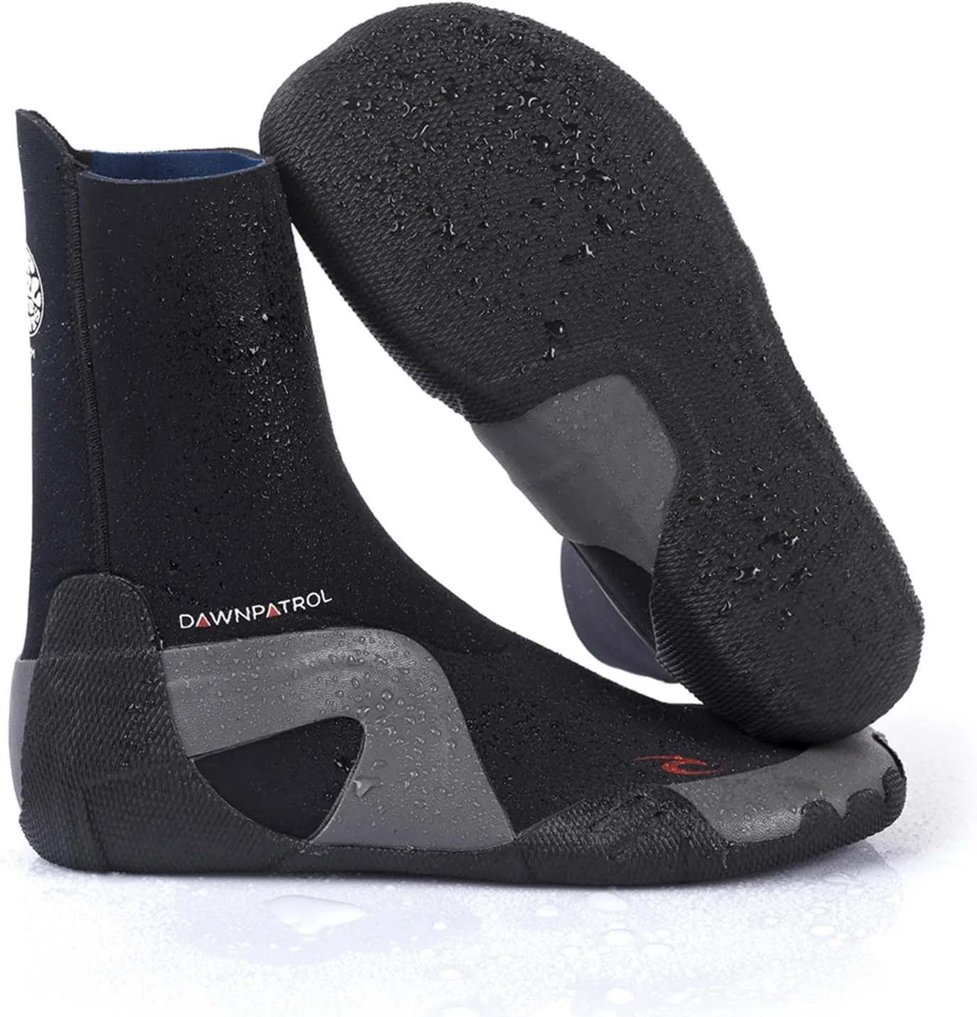 Rip Curl Dawn Patrol 3mm Round Toe Neoprene Wetsuit Boots Shoes - Black - Unisex - Easy Slide on System - SOS - Sensitive