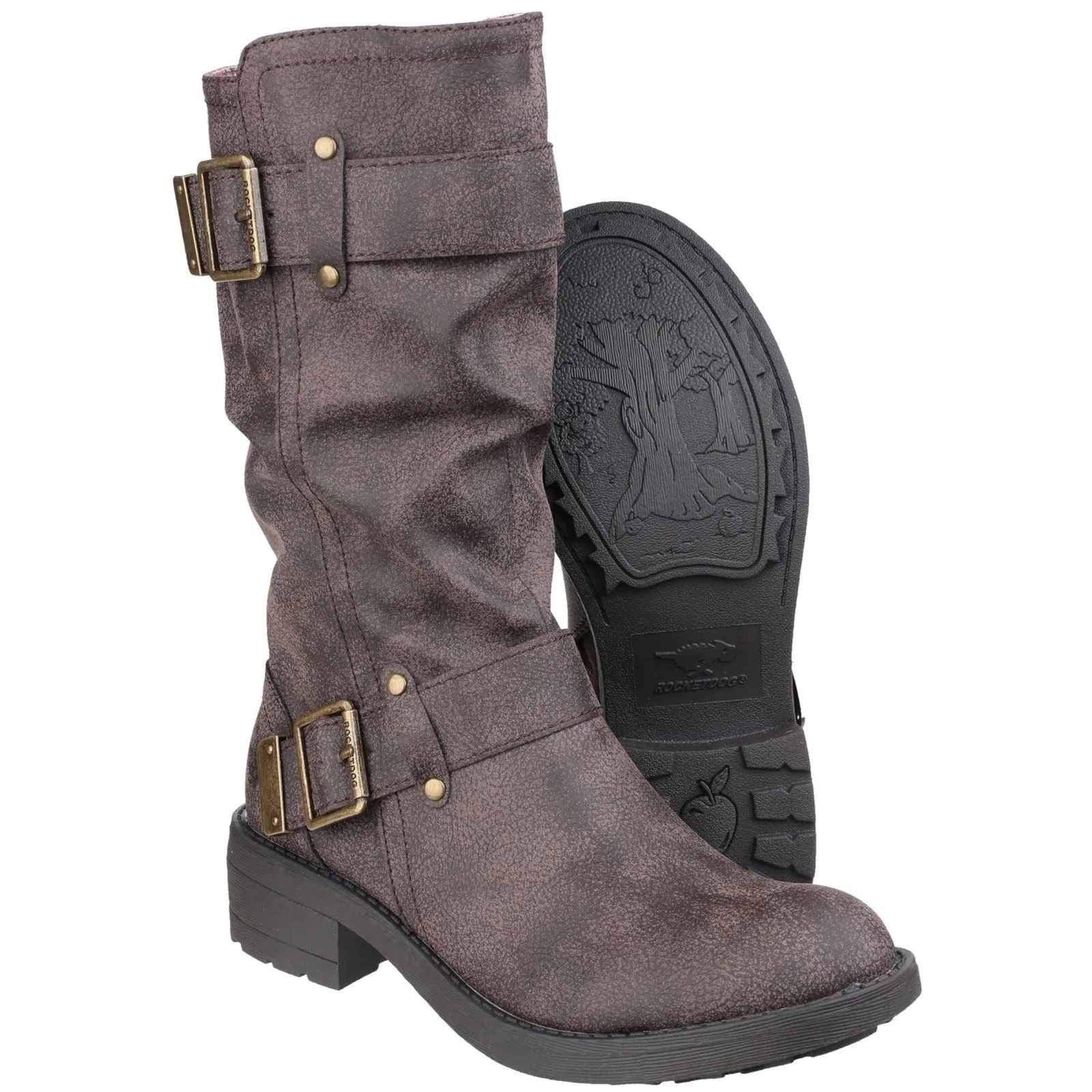 Rocket Dog Women's Trumble Biker Boot in Brown