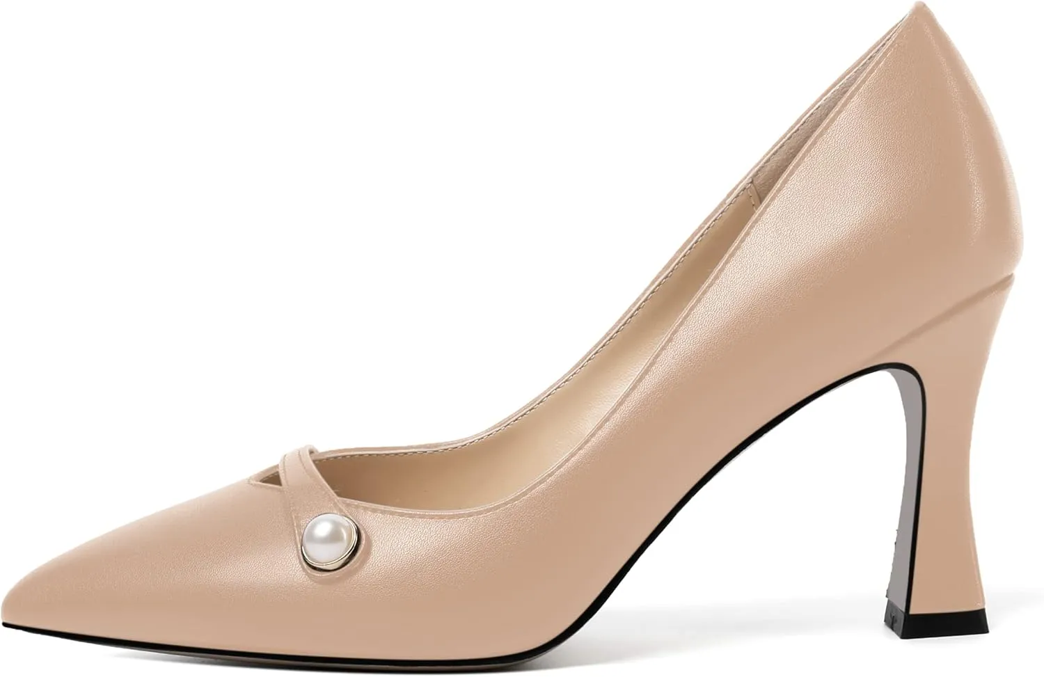 ROSERWISH Womens Slip On Elegant Wedding Fashion Pointed Toe Matte Stiletto High Heel Pumps Dress Shoes 3.5 Inch