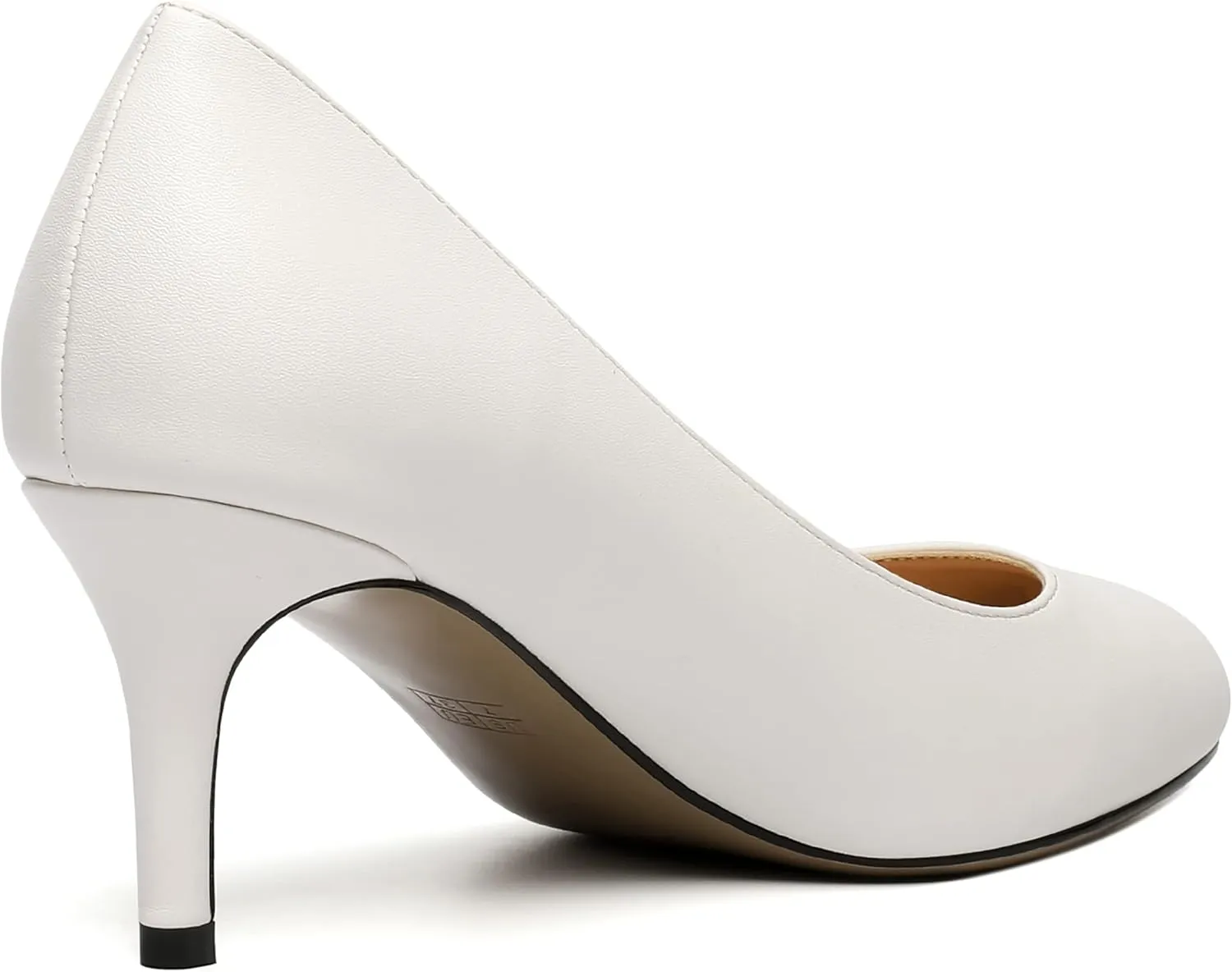 ROSERWISH Womens Slip On Wedding Party Round Toe Sexy Elegant Stiletto Mid Heel Pumps Dress Shoes 2.5 Inch