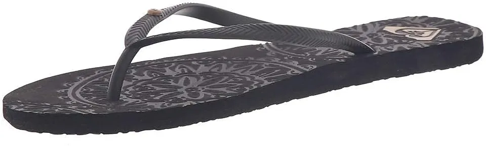 Roxy womens Roxy Antilles Flip Flop Sandal, Black 3, 9 US