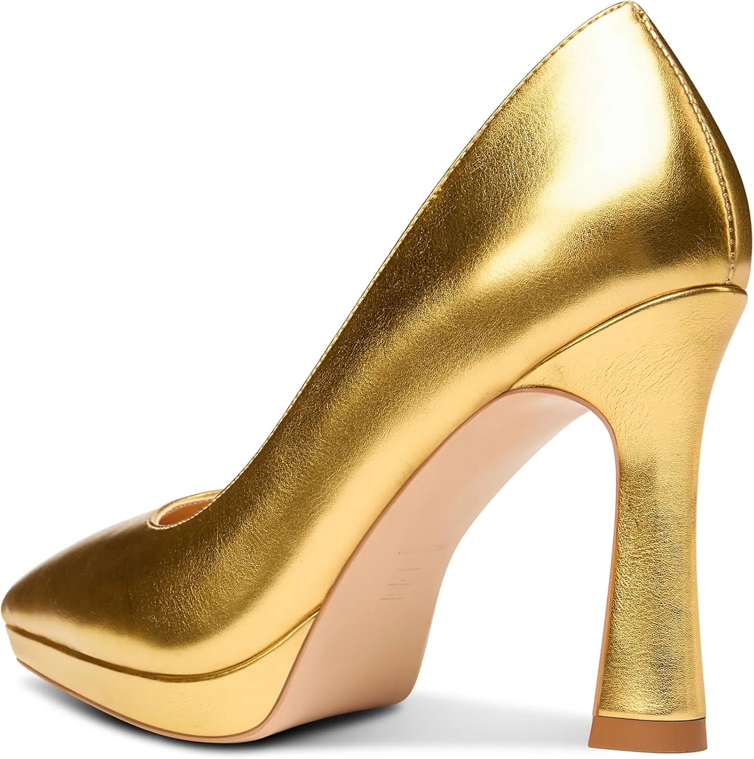 Saekcted Women High Stiletto Platform Heel Pointed Toe Pumps Slip-on Wedding Office 3.9 Inches Heels Shoes
