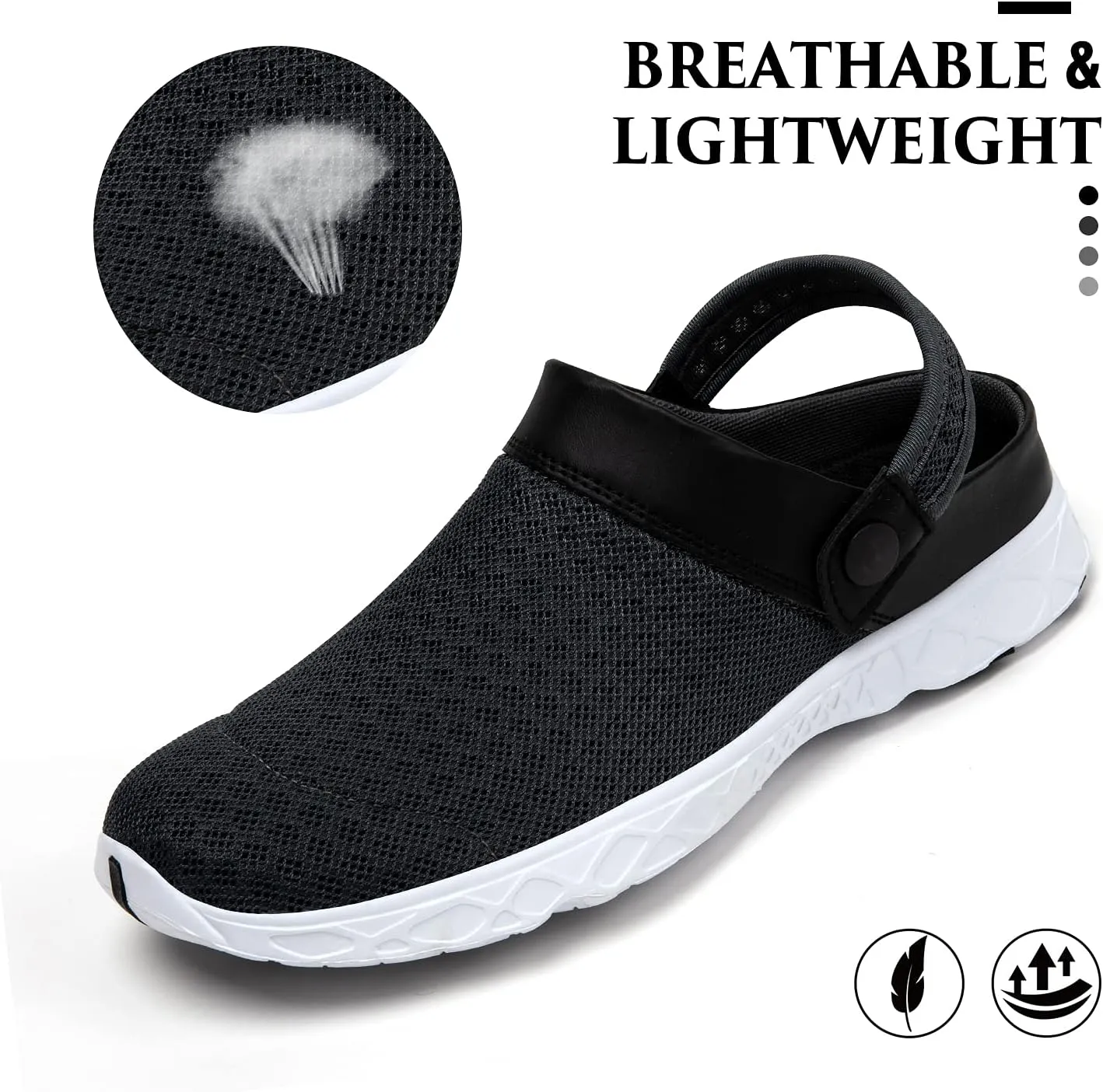 SAGUARO Men's Women's Quick Dry Garden Shoes Lightweight Breathable Gardening Clog Water Shoes Mesh Sandals for Sports Outdoor Beach Pool Exercise