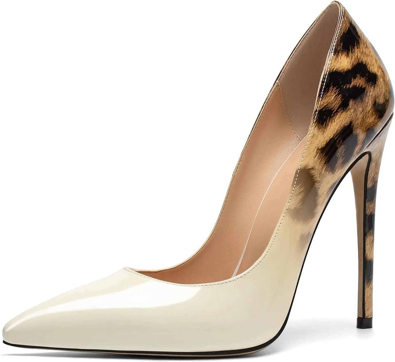 SAMMITOP Women's Pointed Toe High Heel Pumps 10cm Classic Stiletto Suede Shoes