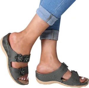 Sandals for Women Dressy, Summer Sandals for Women Strappy Platform Sandals Close Toe Wedge Shoes Comfy Sandals