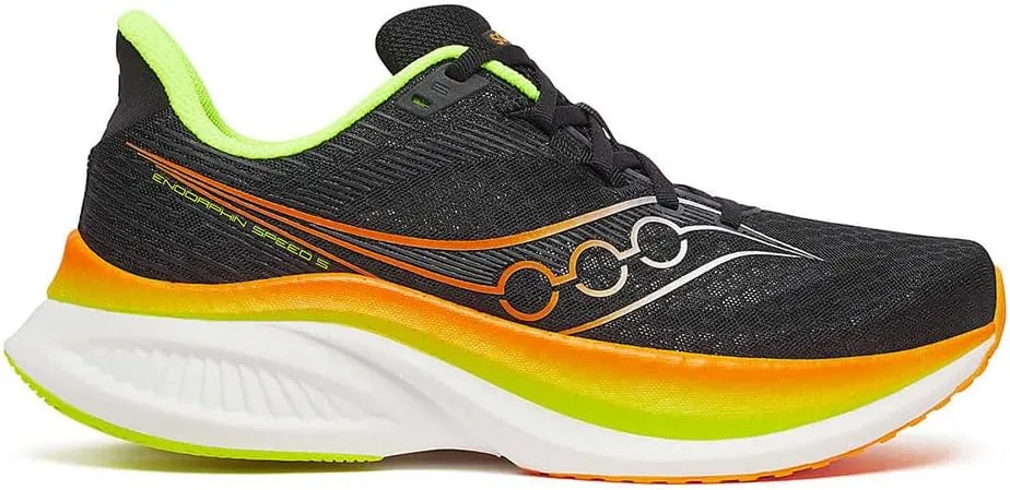 Saucony Men's Endorphin Speed 5 Sneaker, Black/VO2, 12