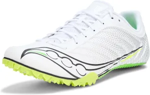 Saucony Men's Spitfire 5 Sneaker, White/Slime, 9.5