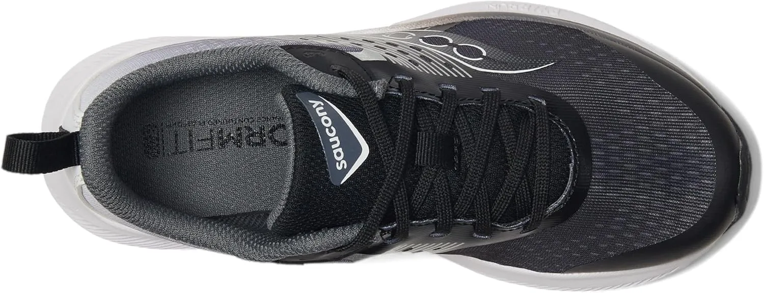 Saucony Ride Kidz Sneaker, Black/White, 5 US Unisex Big Kid