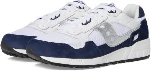 Saucony Unisex Shadow 5000 Sneaker, White/Navy/Silver, 8.5 US Men