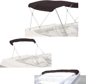 SavvyCraft 4 Bow Bimini Top Replacement Cover 9 Colors Options 8ft and 10ft Long, Durable Marine Grade Canvas Sun Shade Boat Canopy, Easy Install Zipper Sleeves, Replacement Canvas Only No Fram
