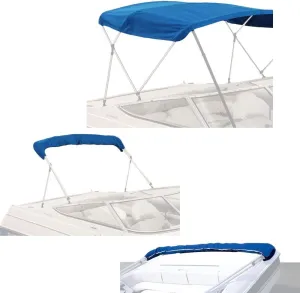 SavvyCraft 4 Bow Bimini Top Replacement Cover 9 Colors Options 8ft and 10ft Long, Durable Marine Grade Canvas Sun Shade Boat Canopy, Easy Install Zipper Sleeves, Replacement Canvas Only No Fram