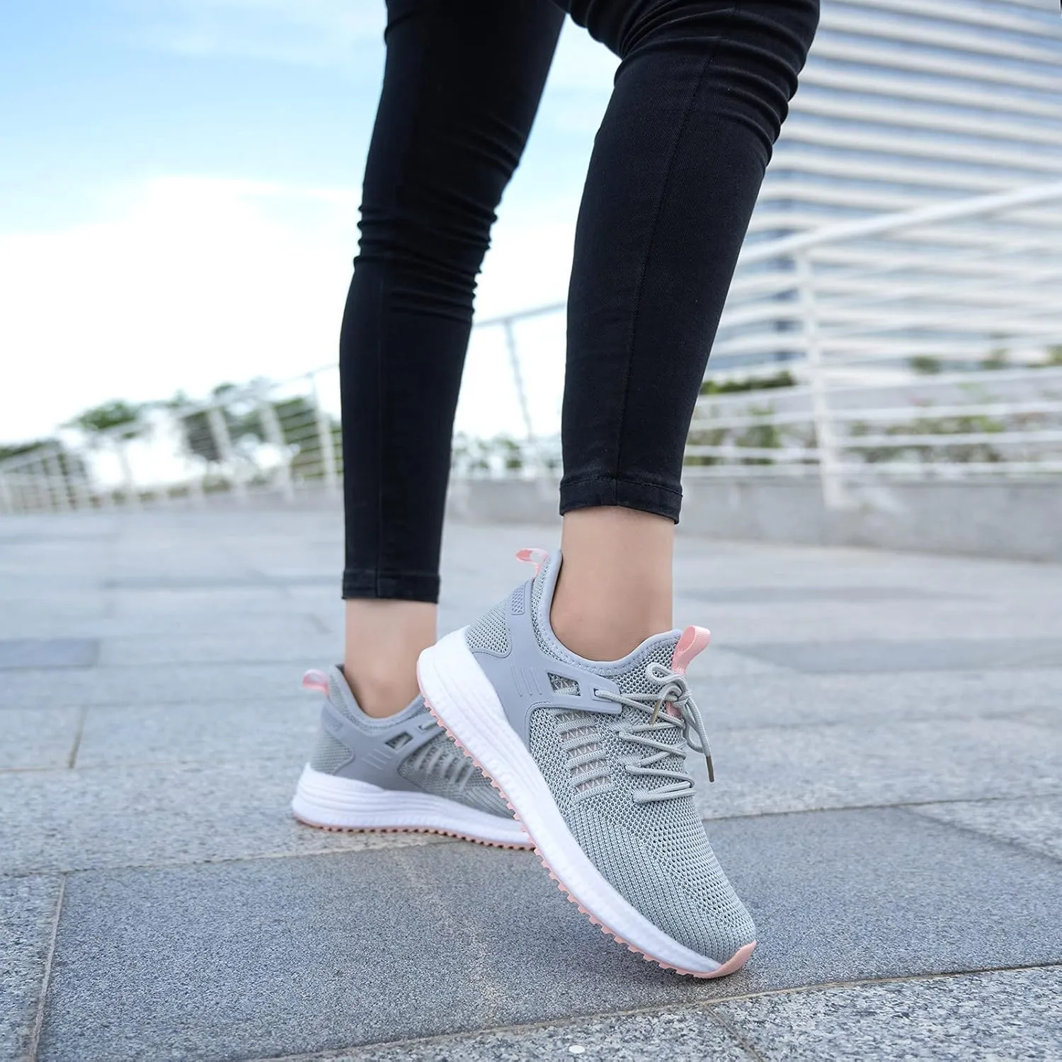 SDolphin Running Shoes Women Sneakers - Comfortable Memory Foam Lightweight Walking Tennis Workout Athletic Shoes