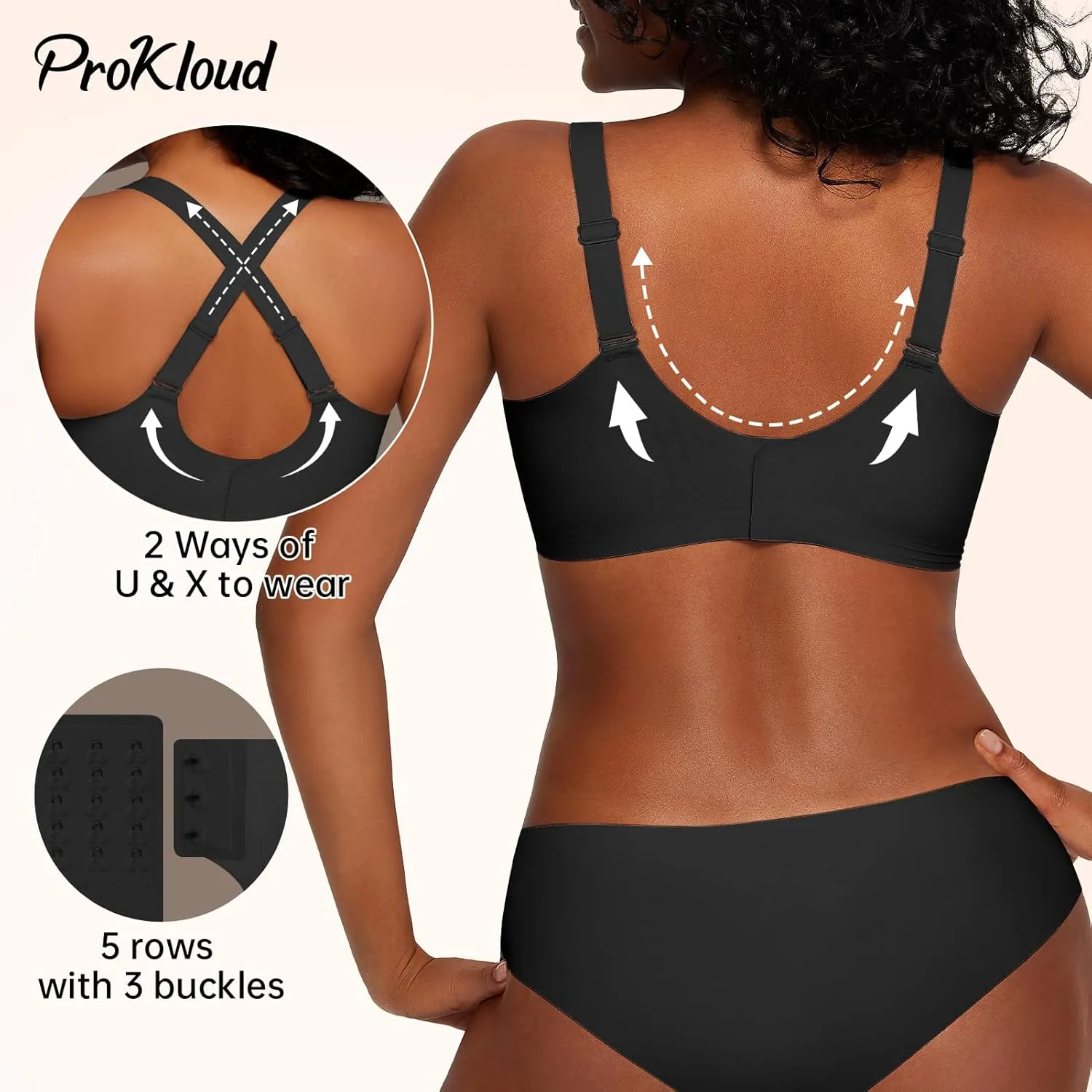 Seamless Wireless Bras for Women Full Coverage Push Up Bra Comfortable No Underwire Bralettes Deep V with Support and Lift
