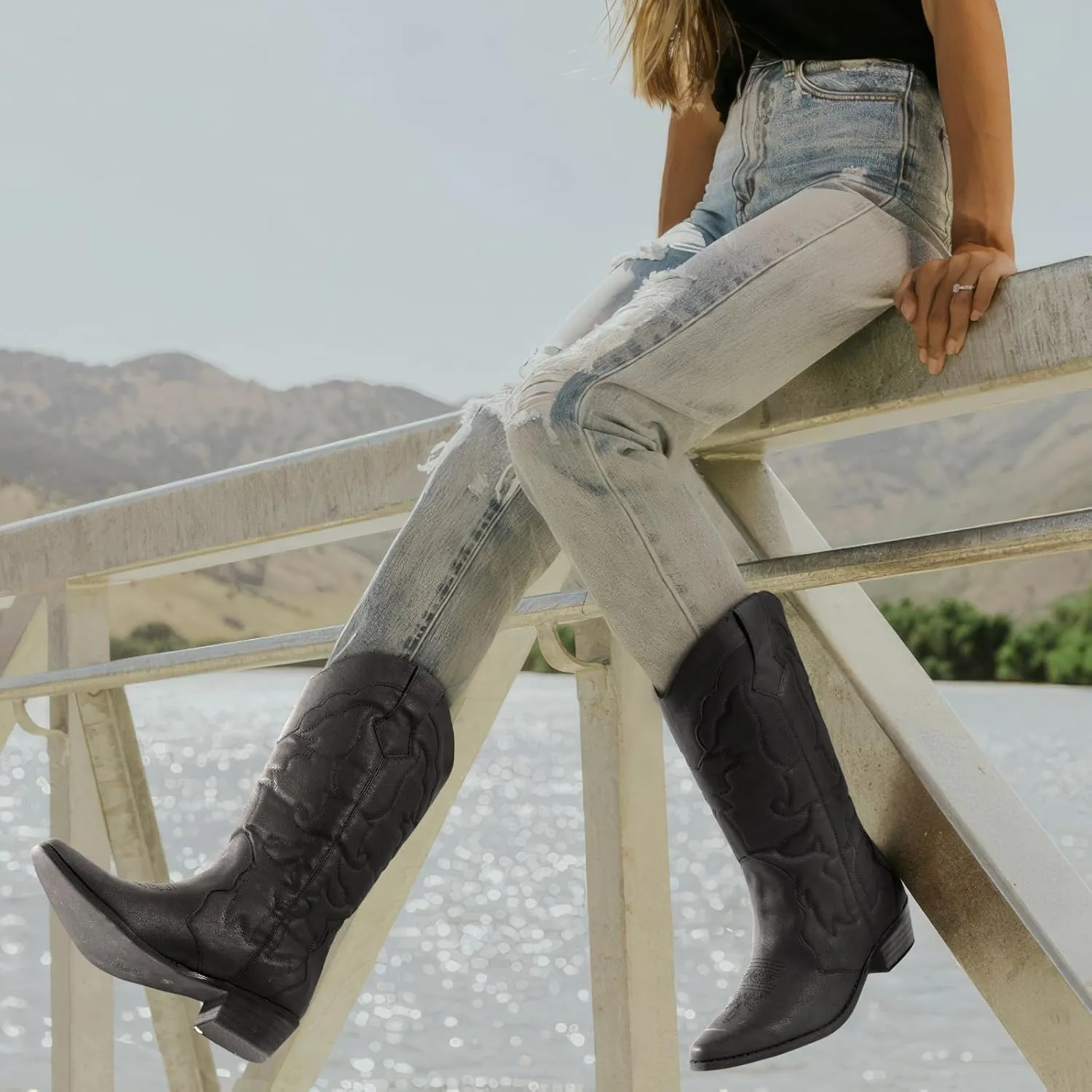 SheSole Ladies Western Cowboy Cowgirl Boots for Women